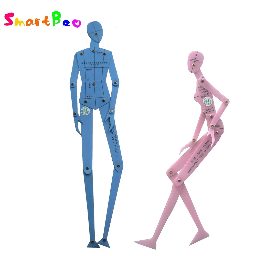 Набор модной линейки дизайн одежды шаблон для рисования человеческого тела