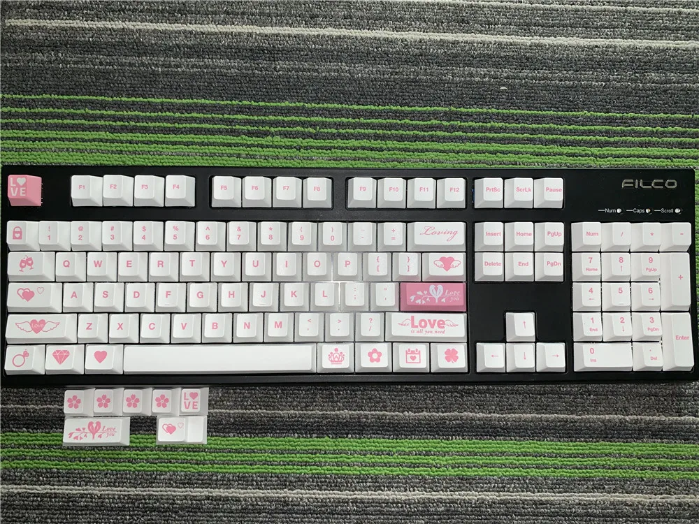 Любовь клавишные колпачки из ПБТ полный Наборы/краситель подкровать keycap/механическая клавиатура Pbt вишня профиль