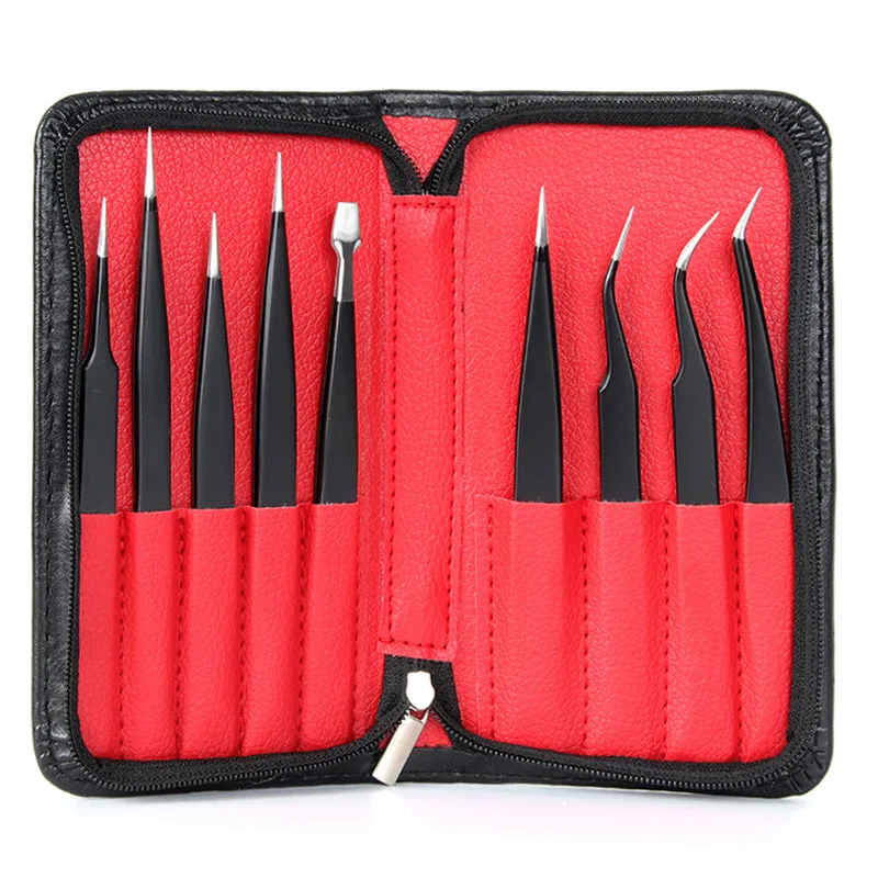 9 шт./лот Макияж Профессиональный пинцет для ресниц объемный Пинцет наращивания