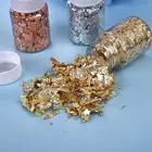 1 бутылка эпоксидной смолы, наполнитель в виде золотых листьев, хлопьев, наполнитель из золотой и серебряной смолы с конфетти для творчества, фольги для ногтевого дизайна, бумаги, изготовления украшений