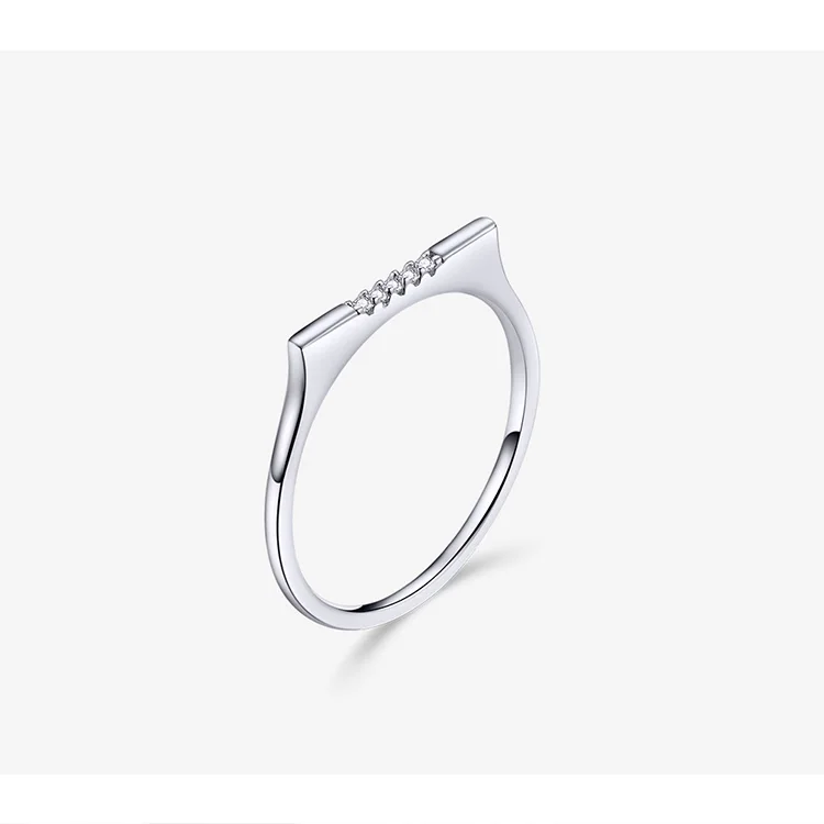 WOSTU, подлинное 925 пробы, Серебряное длинное кольцо, циркониевое кольцо на палец, минималистичное обручальное кольцо для женщин, изысканное ювелирное изделие, подарки CQR564
