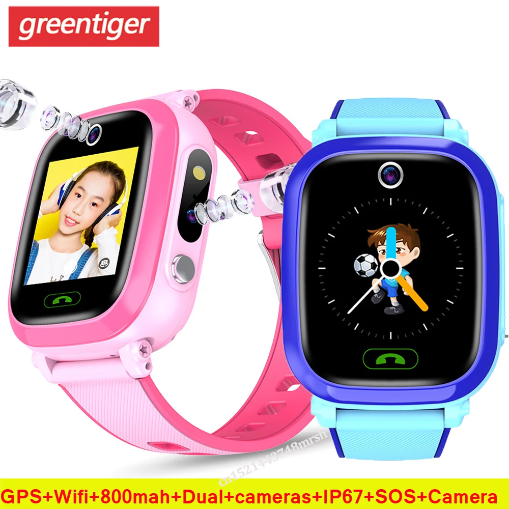 Y96 GPS умные часы для детей с двумя камерами Водонепроницаемые Детские 800 мАч