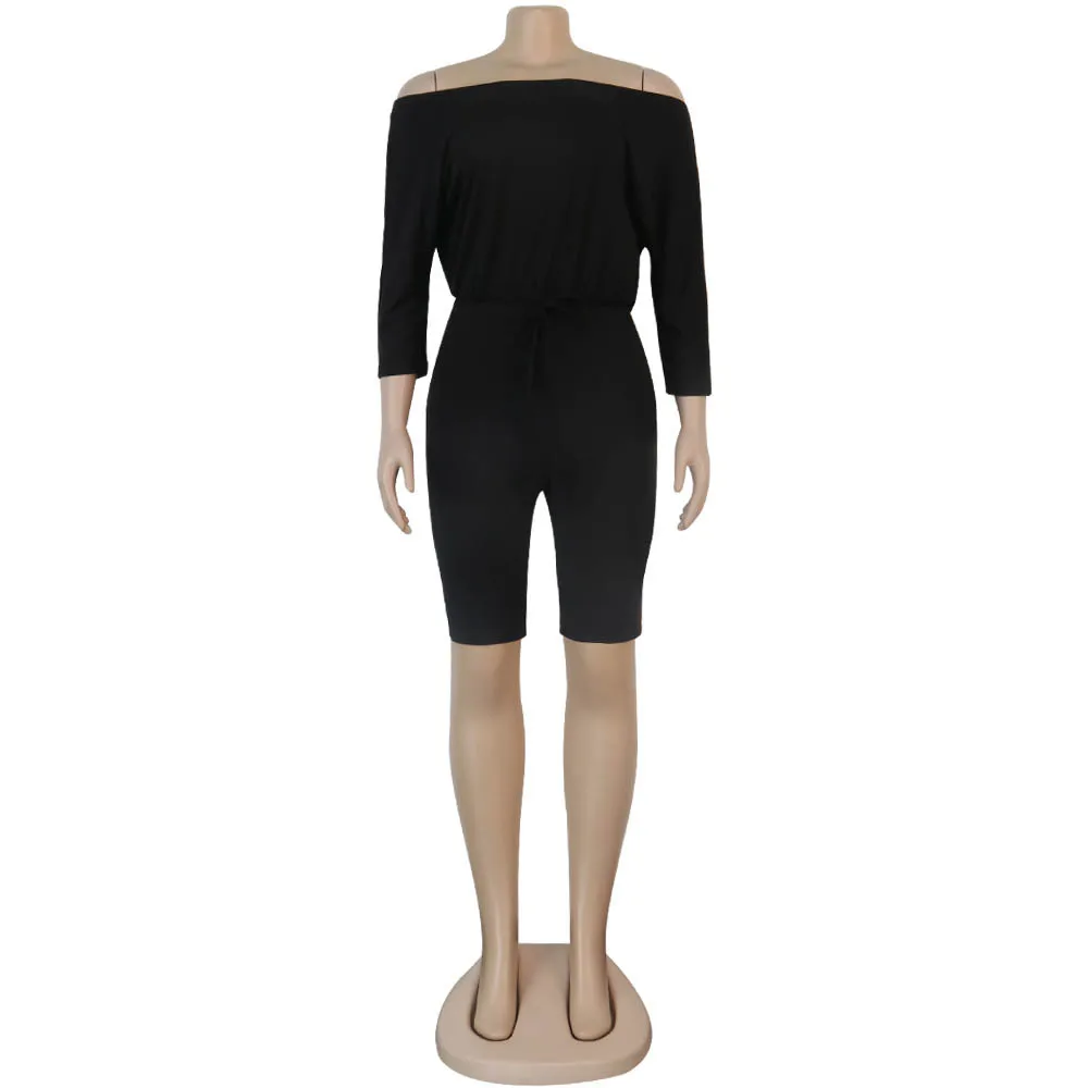 

2020 newest Wholesale black high strteet fashion long sleeve playsuit summer high waist lounge wear sexy jumpsuit