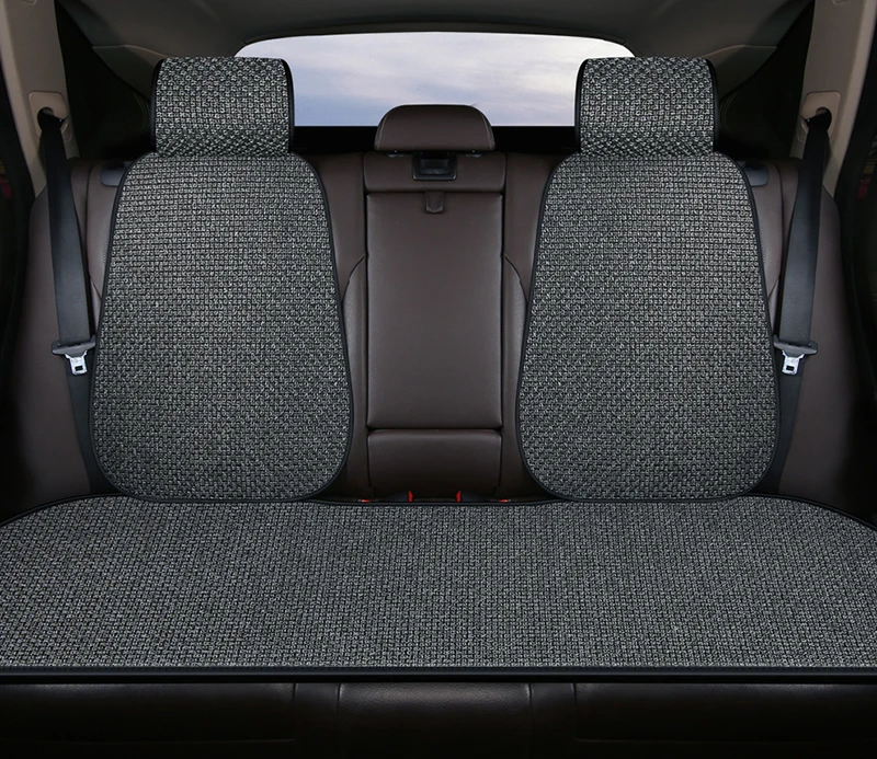 Новый льняной чехол для автомобильного сиденья, льняная передняя и задняя подушка, защитный коврик для спинки, коврик для салона автомобиля, грузовика, внедорожника, фургона