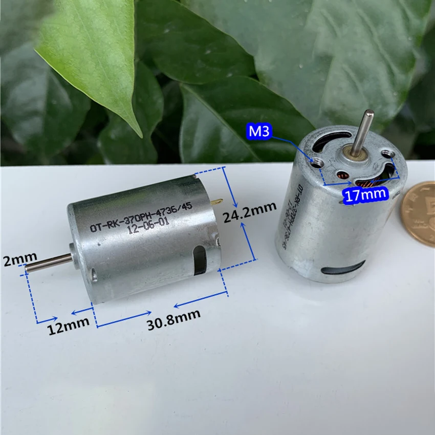 1 pc RK-370PH-4736 3V 6V 7.4V 12V high speed DC carbon brush micro motor model water bomb toy electric machinery tool | Обустройство