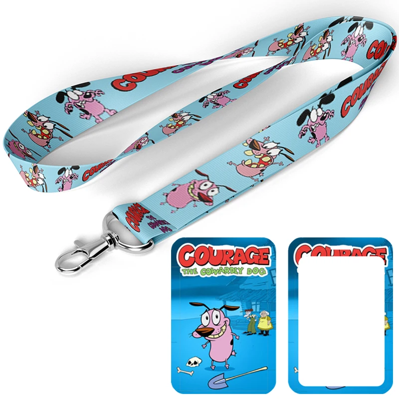 

C1688 New Cartoon Anime Dog Lanyard Id Badge Holder Keychain ID Card Pass Gym Mobile Badge Holder Key Holder Key Rings