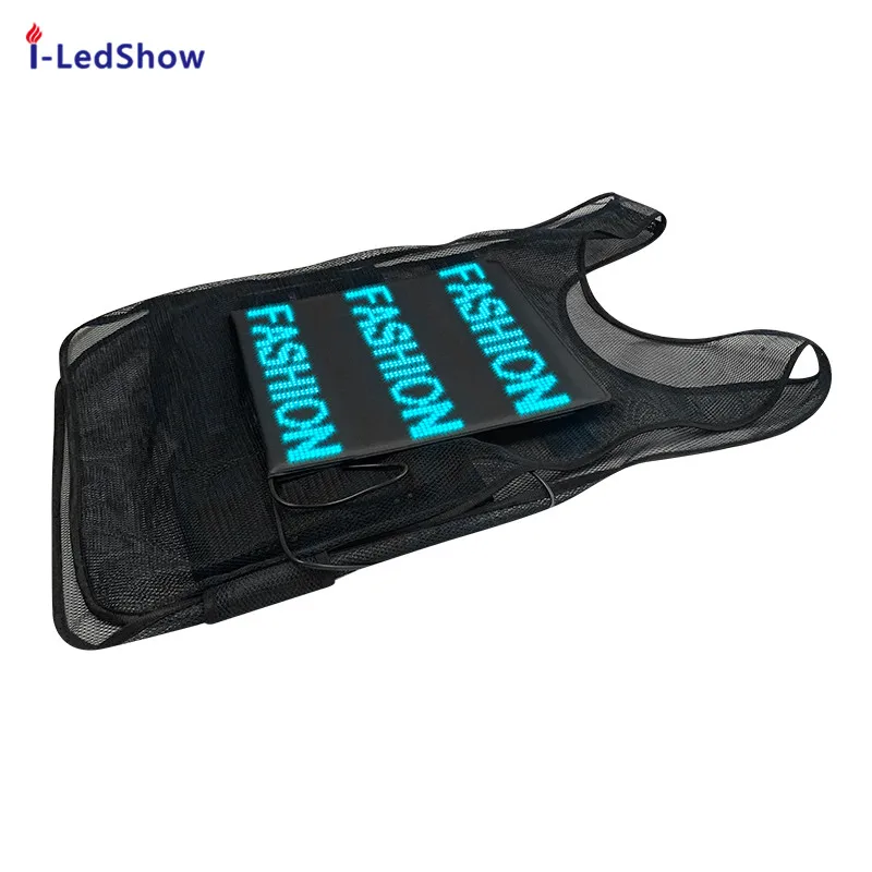 Рекламный светодиодный жилет со светодиодным экраном WIFI Bluetooth управление через
