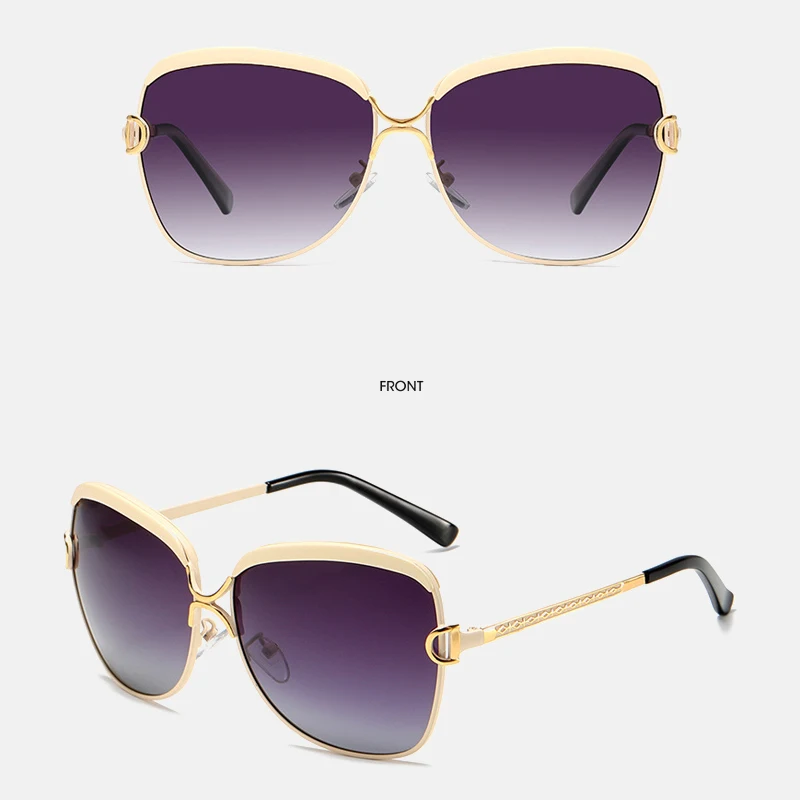 

Ladies Polarized Sunglasses Women Gradient Lens Round Sun glasses Square Luxury Brand oculos lunette de soleil femme sunglasses