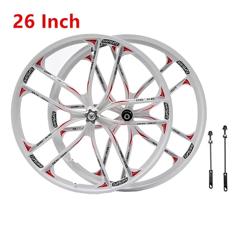 26Inch 27.5Inch Wheel Cassette Mountain Bike Magnesium Alloy 10 Spokes Wheelset Bicycle MTB Disc Brake Cycling Parts 8/9/10