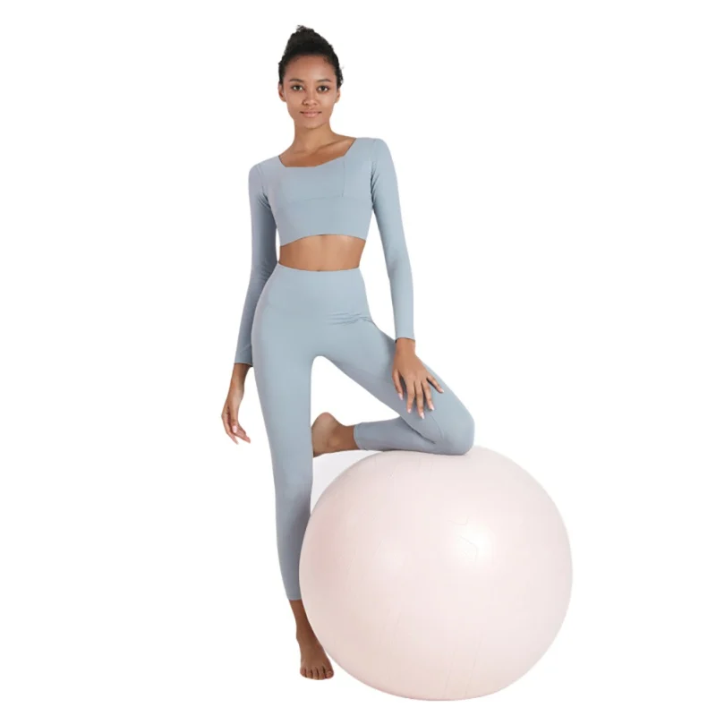 

Yoga Clothing Suit Beautiful Back Long-sleeved T-shirt Fitness Tops Running Sports Clothing Outdoor Tool