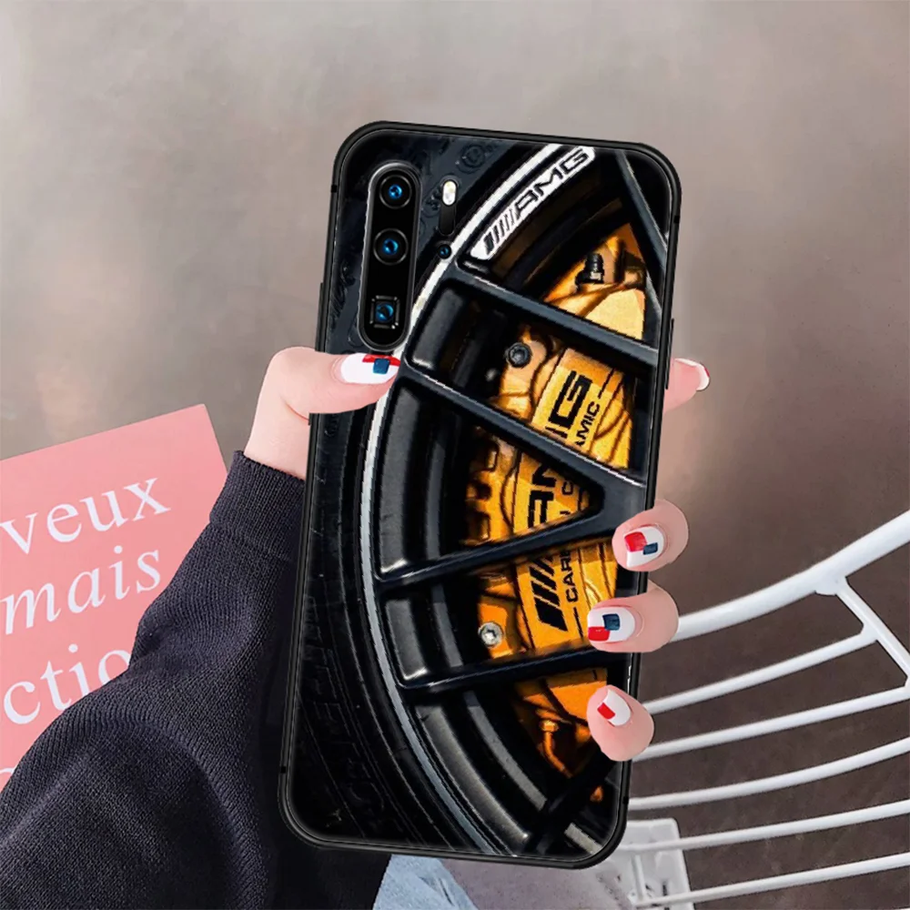 

Car Luxury Benz AMGs logo Phone Case Cover Hull For Huawei P8 P9 P10 P20 P30 P40 Lite Pro Plus Smart Z 2019 black Waterproof