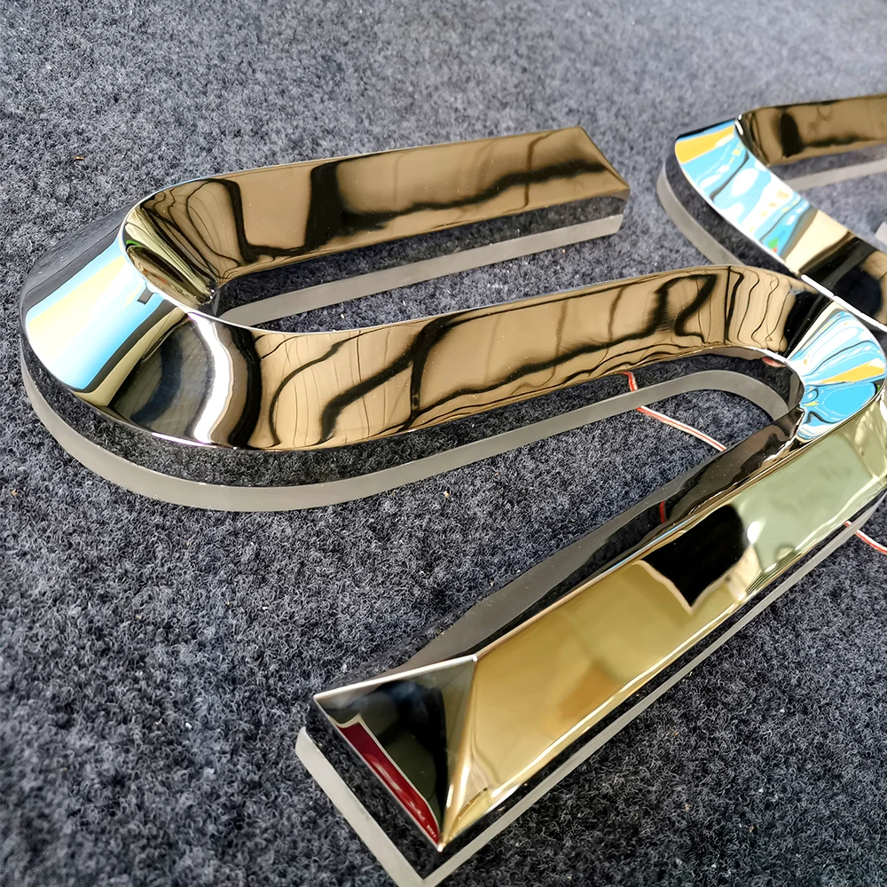 Наружная светодиодная вывеска для магазина из нержавеющей стали 3D | Электронные