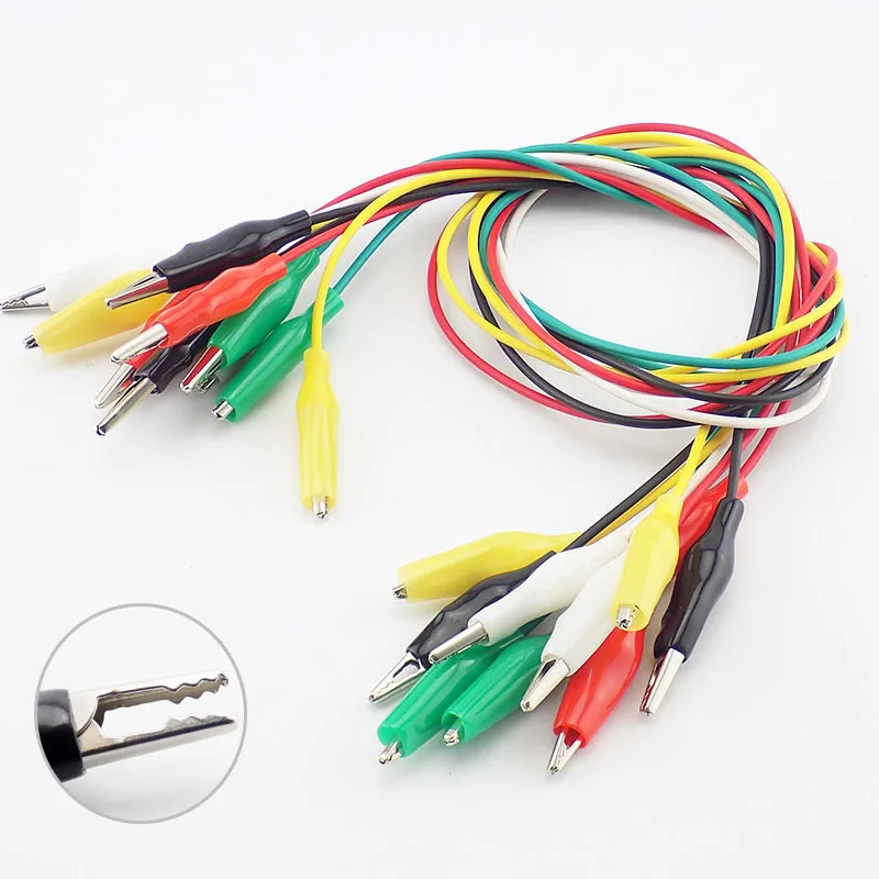 

5/10 Pcs Alligator Double-ended Crocodile Clips 5 Colors Test Jumper Wire Alligator Clips Electrical DIY Roach Clip Electron U27