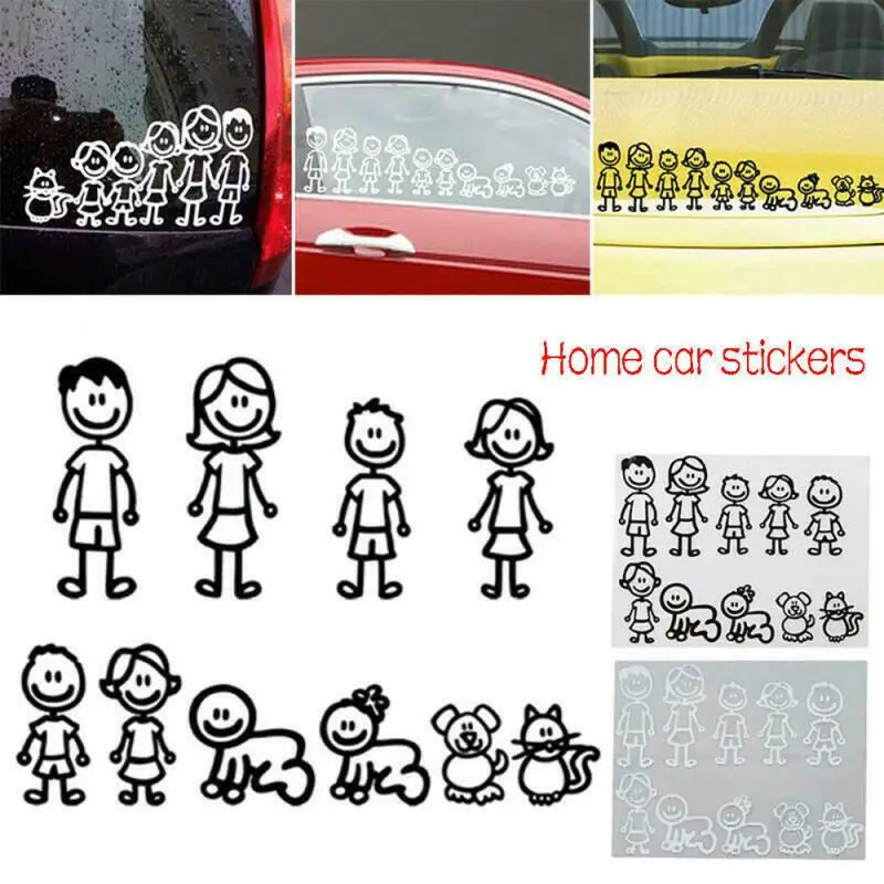 SUV Car Stickers Vivid Window Laptop 1 set My family member figure style | Автомобили и мотоциклы
