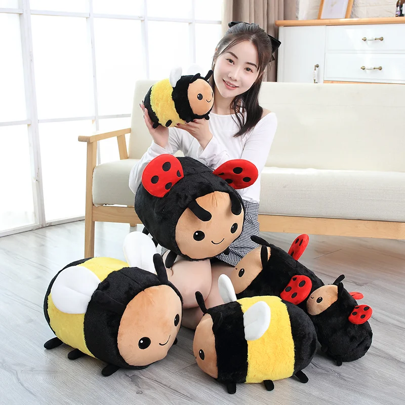 

20cm 30cm 40cm Cartoon Cute Bee Ladybug Doll Comfortable Soft Animal Insect Doll birthday Gift For Children
