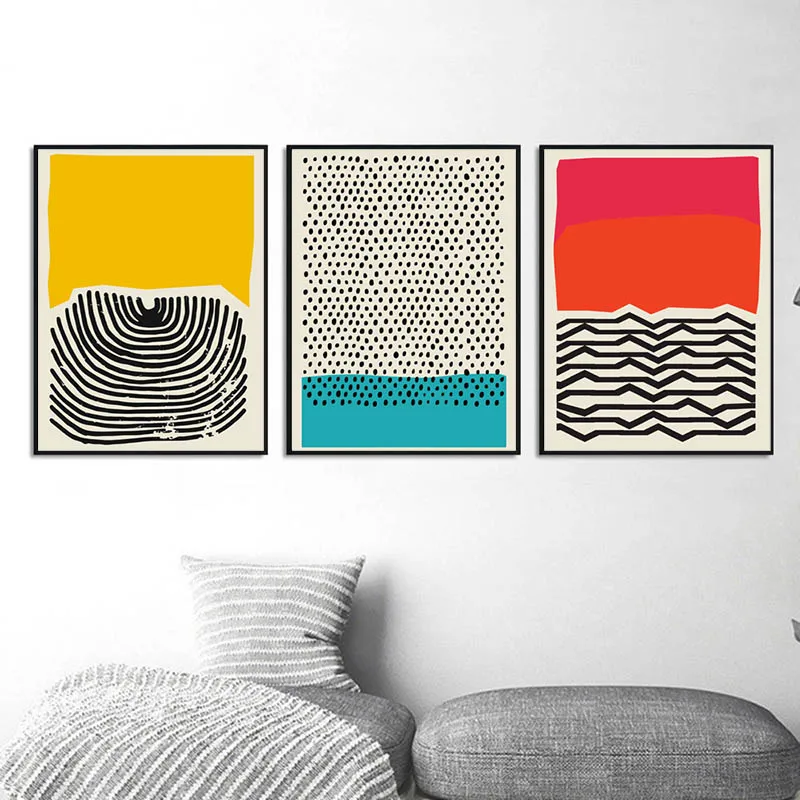

Multicolored Abstract Geomotric Canvas Painting Print Living Room Home Decor Modern Wall Art Oil Painting Poster Salon Pictures