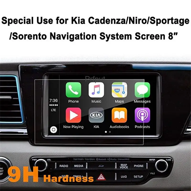 Автомобильный защитный экран из закаленного стекла для Kia Cadenza NIRO Sportage Sorento 2017-20198