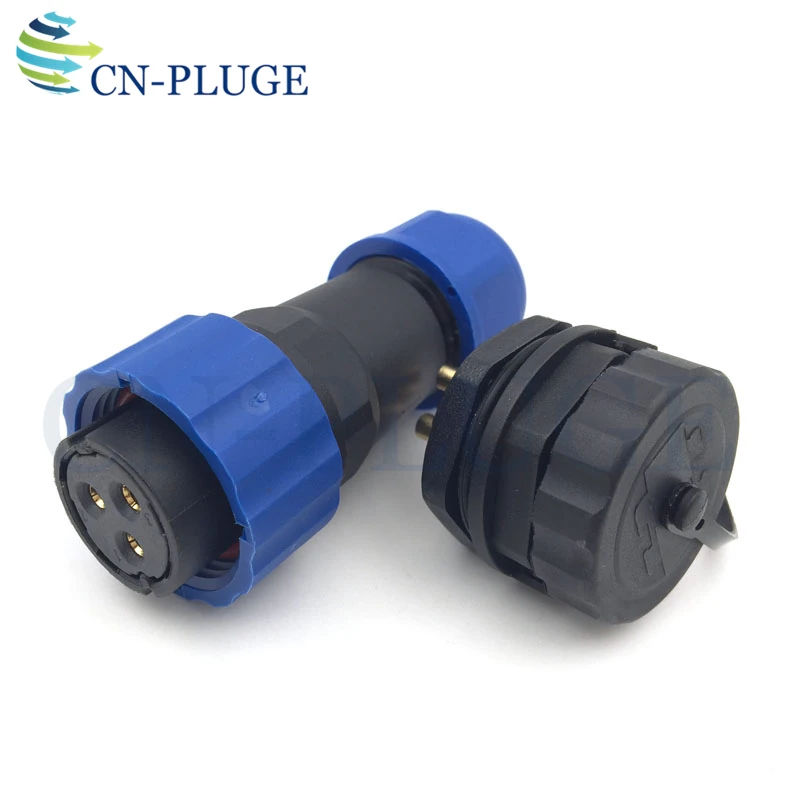 3 контактный водонепроницаемый задний гайковерт типа SP20 светодиодный разъем