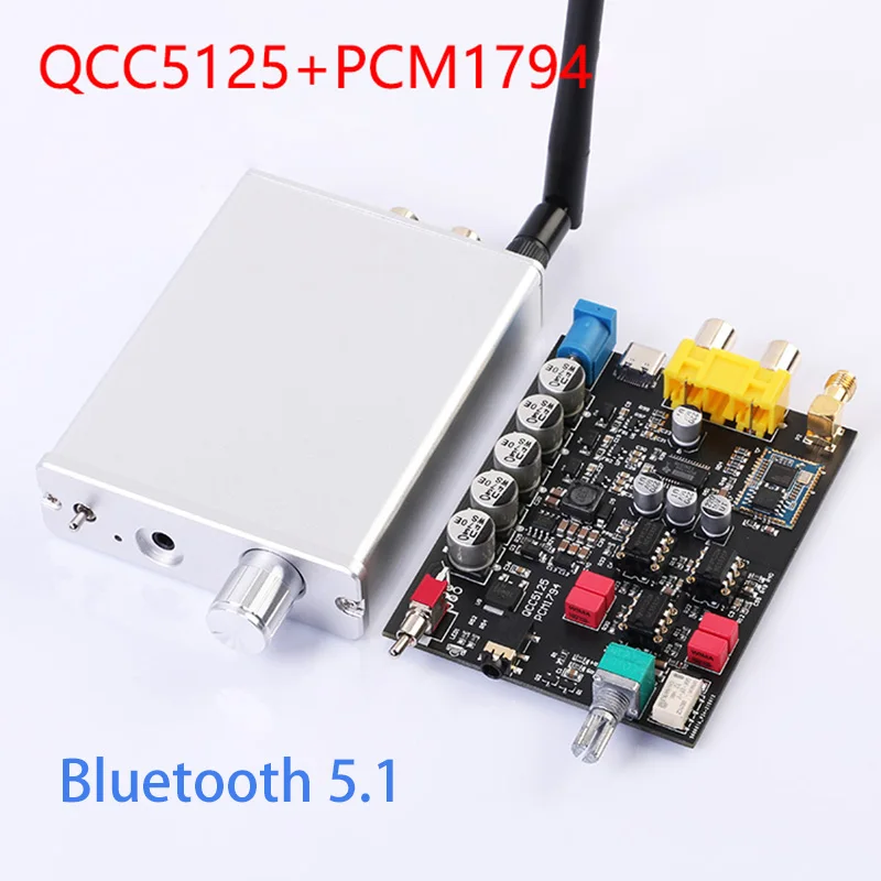 Hi-Fi QCC5125 APTX HD LDAC Bluetooth 5.1 беспроводной приемник-адаптер PCM1794 USB DAC декодер |