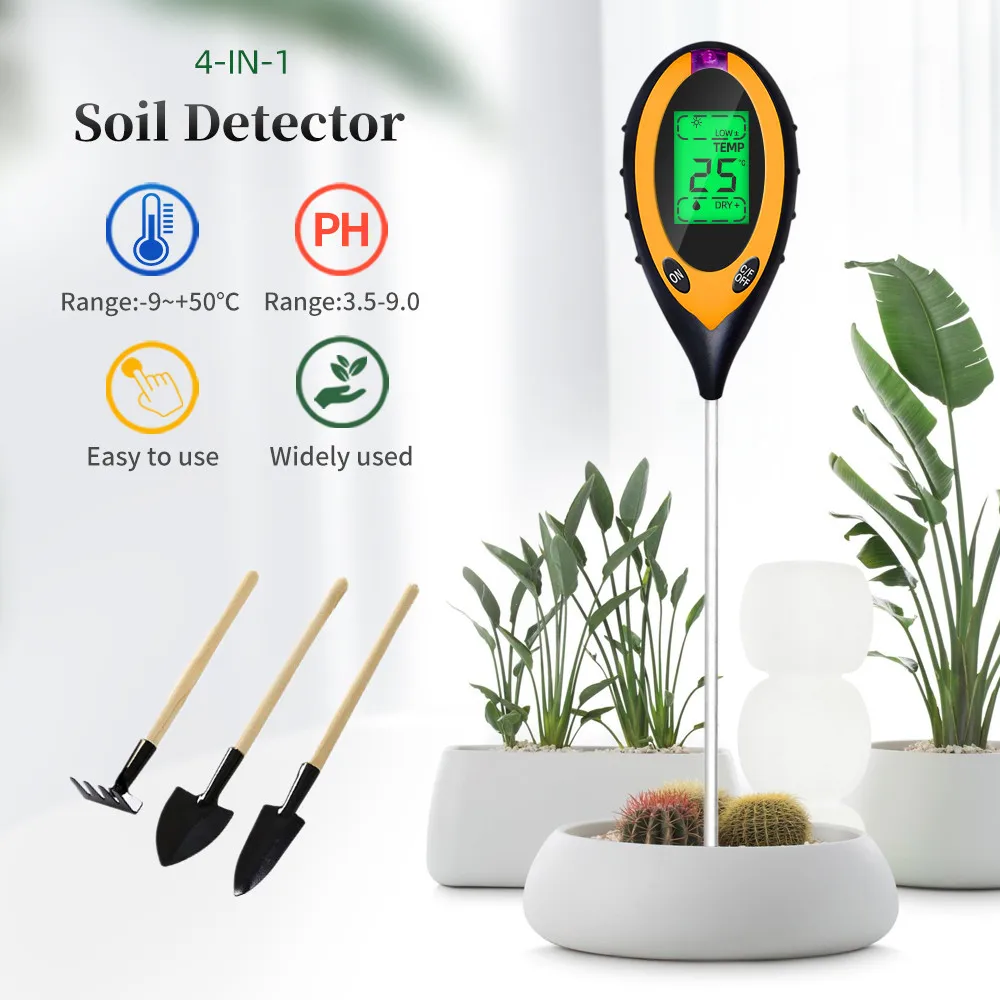 

3/4/5 in 1 PH/Moisture/Temp/Soil Testers PH Meter Plants Moisture Meter Soil Moisture Sensor Acidity Measure Instrument 43% OFF