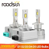 roadsun 2x Car D1S D3S LED D2S D4S D5S D2R D3R Headlight Bulb 90W 20000LM Canbus Auto LED Light Replace HID Conversion Kit 6000K