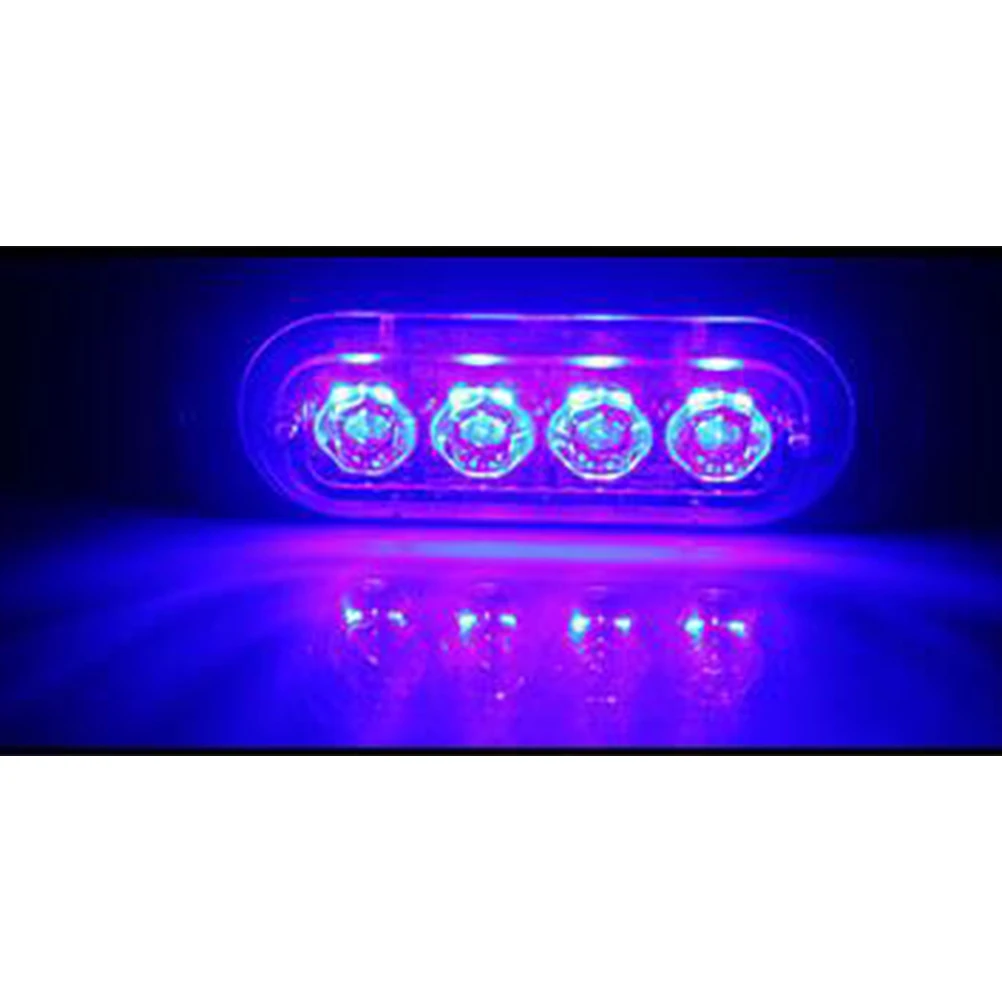 12 24V 4LED 12W Ультра тонкий стробоскоп COB автомобильный маячок лампа грузовик боковой