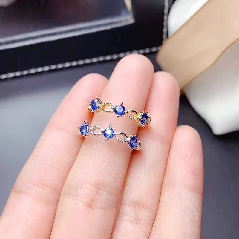 

Простое кольцо из настоящего серебра S925 пробы с натуральной кожей, модные свадебные украшения для женщин MeiBaPJFS