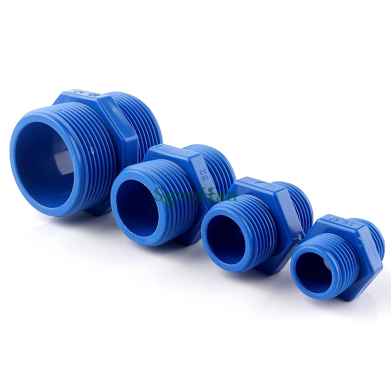10~50pcs 1/2&quot~2&quot Male Thread PVC Pipe Nipple Connector Aquarium Fish Tank Joint Fittings Hydroponic Planting Frame Tube Parts - купить