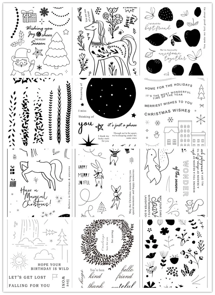 Прозрачный силиконовый штамп/печать для скрапбукинга сделай сам 11 х16