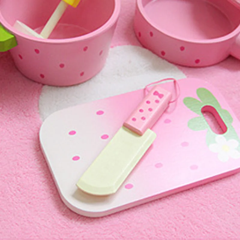 Детские игрушки розовые деревянные кухонные детские для приготовления пищи