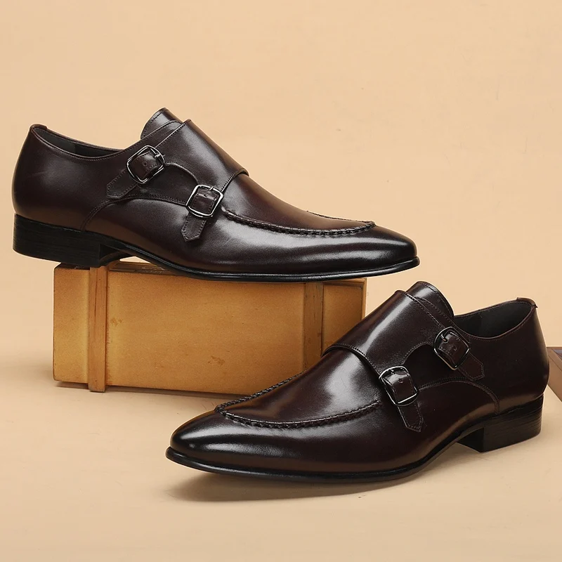 Новые итальянские Мужские модельные туфли из натуральной кожи декоративная