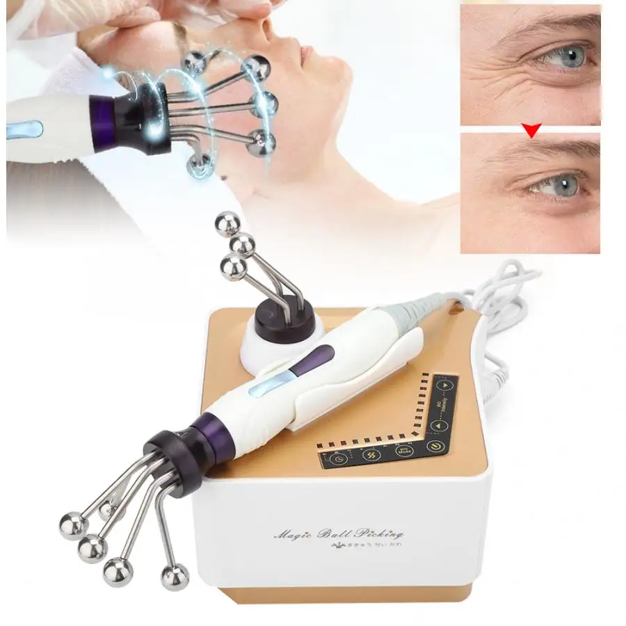 Массажер для лица с волшебными шариками аппарат лифтинга и подтяжки инструмент
