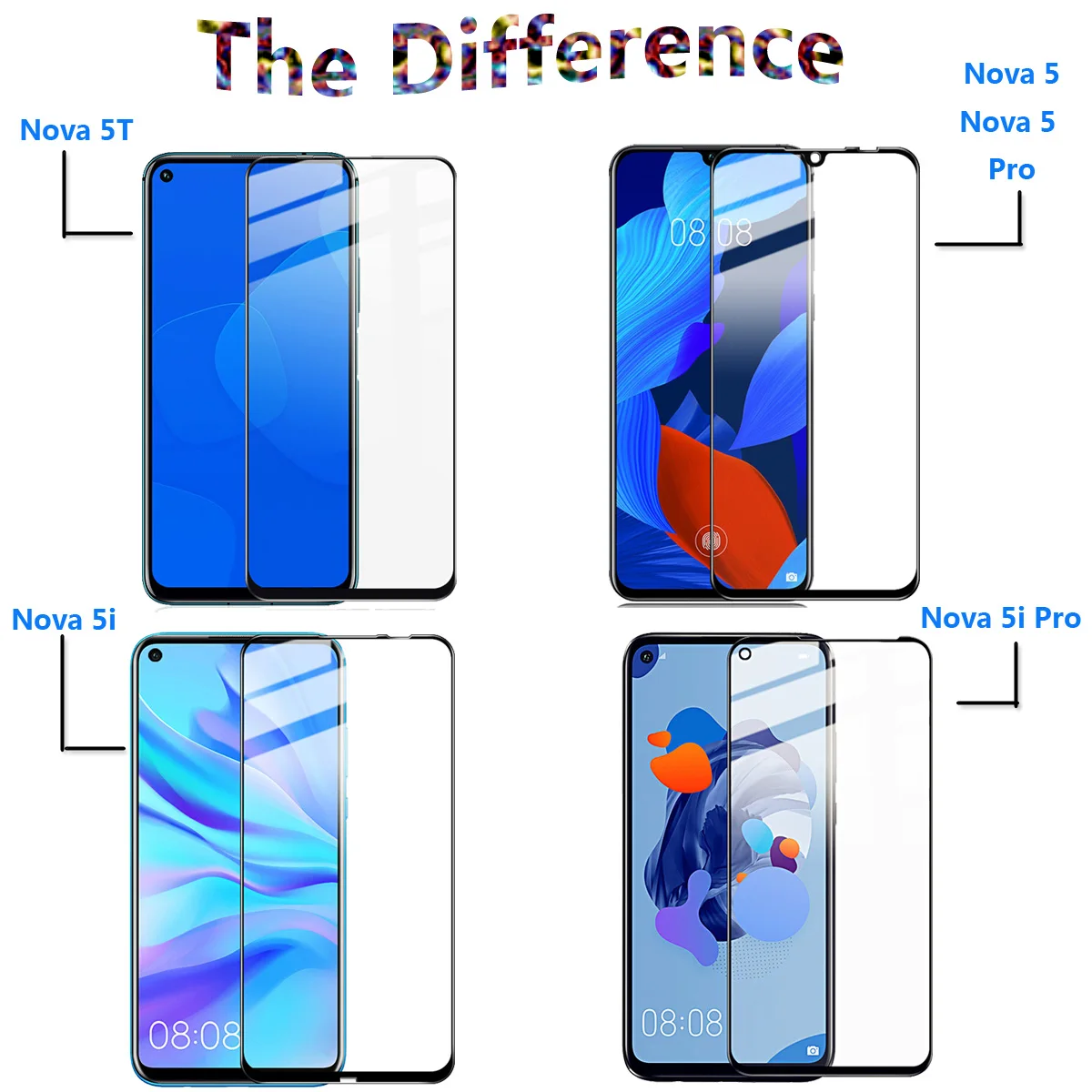 Imak 9H анти-всплеск защитное стекло на huawei nova 5T 5 5i Pro Полное покрытие закаленное защитное стекло для экрана для nova 5i 5 pro
