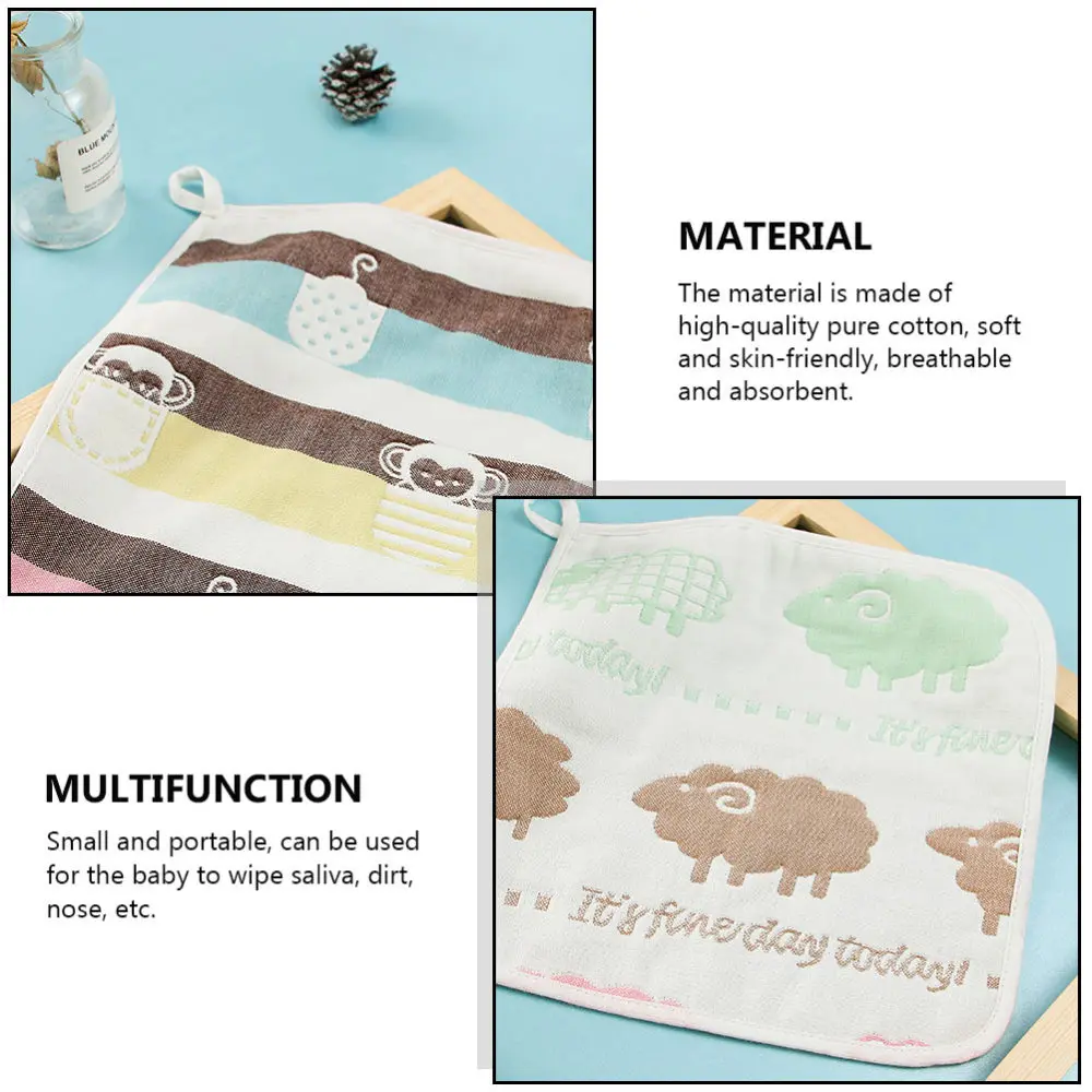 

5pcs Newborn Face Towel Handkerchief Baby Comfort Towel (Assorted Color)