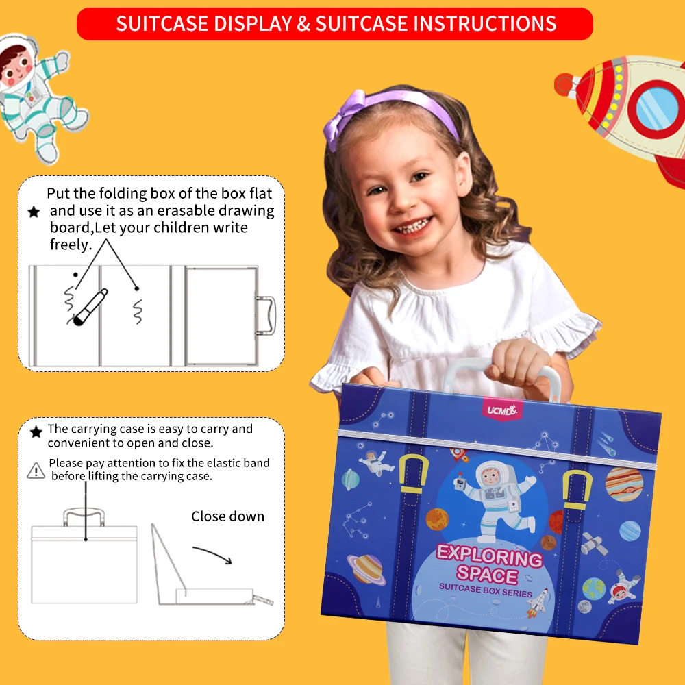 Обучающие головоломки Монтессори игрушки для изучения космоса магнитная