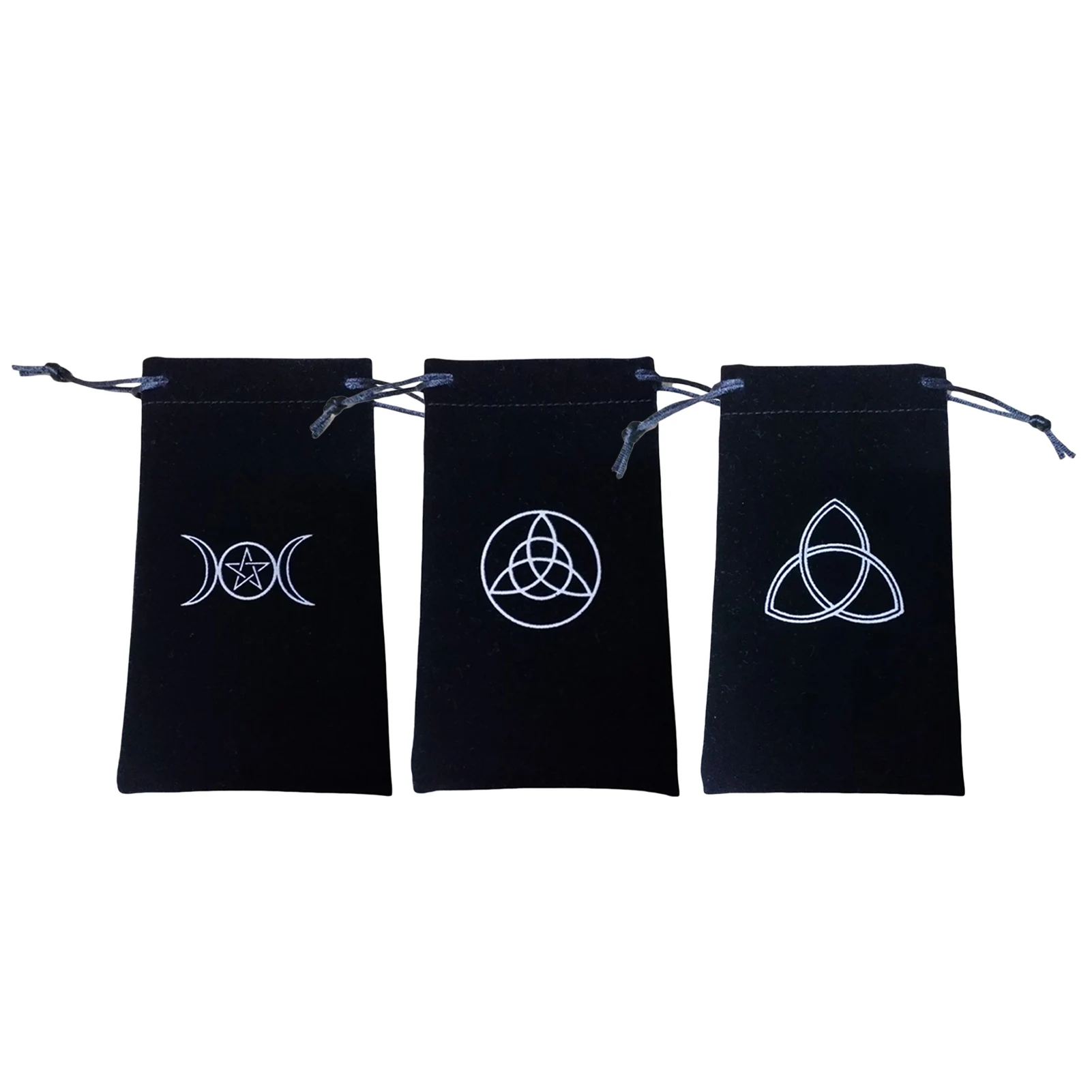 

Velvet Pentagram Tarot Oracle Card Storage Bag Runes Constellation Witch Divination Accessories Jewelry Dice Drawstring Package