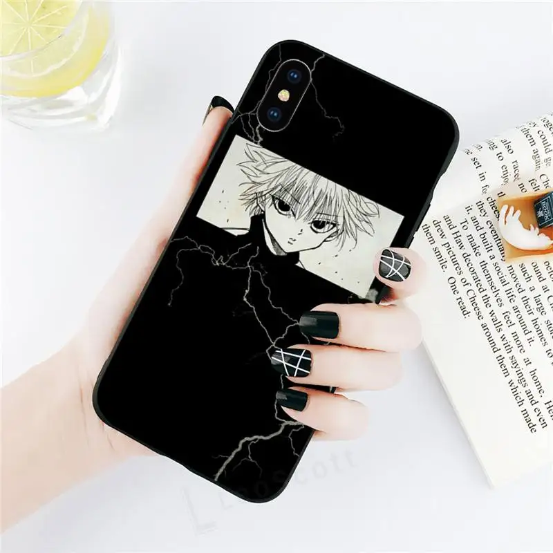 

Killua Anime Hunter X Hunter Black art Phone Case for iPhone 11 12 pro XS MAX 8 7 6 6S Plus X 5S SE 2020 XR