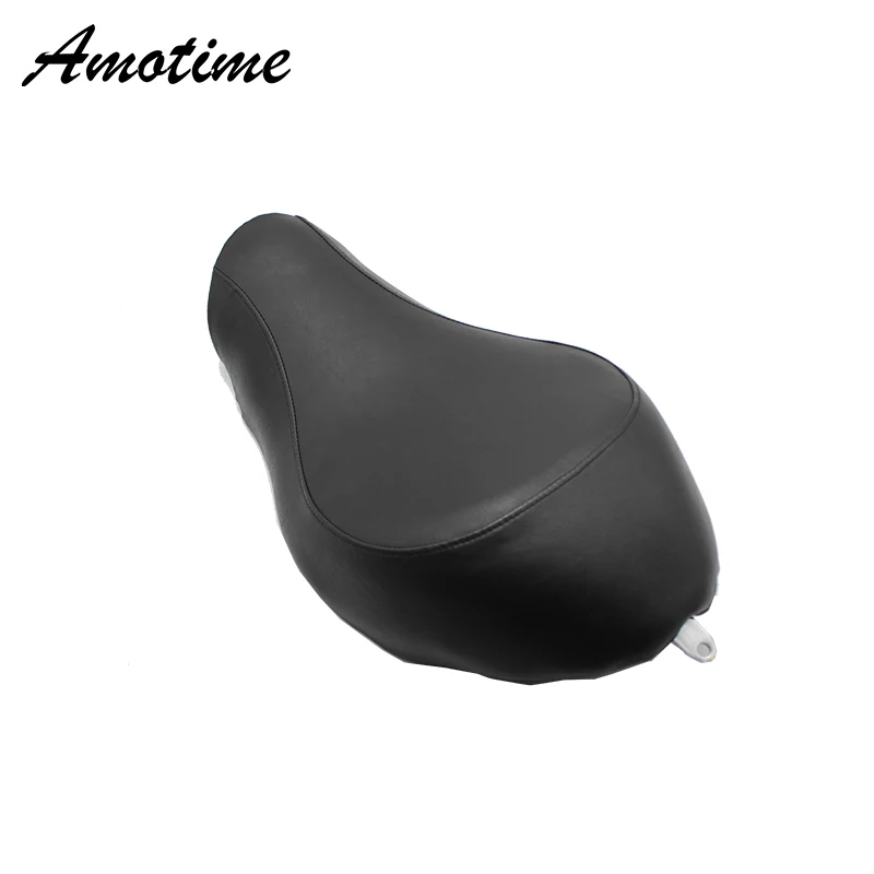 Черные кожаные сиденья для соло подушка всадника подходит Harley Sportster XL 883 1200 2005