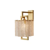 copper wall lamp creative crystal led lantern chandelier golden living room backlight dining room bedroom stairs