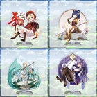 Аниме-фигурка Genshin Impact Zhongli, разбавленная лампа, настольное украшение, стоячий знак Klee Keqing Qiqi, подарки для фанатов