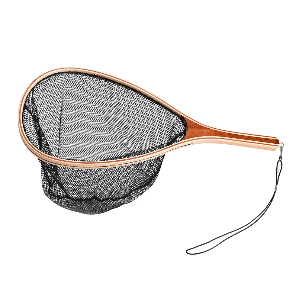

Portable Fishing Net Fly Fishing Landing Net Wooden Handle Frame Fish Catch and Release Net Nylon / Rubber Optional