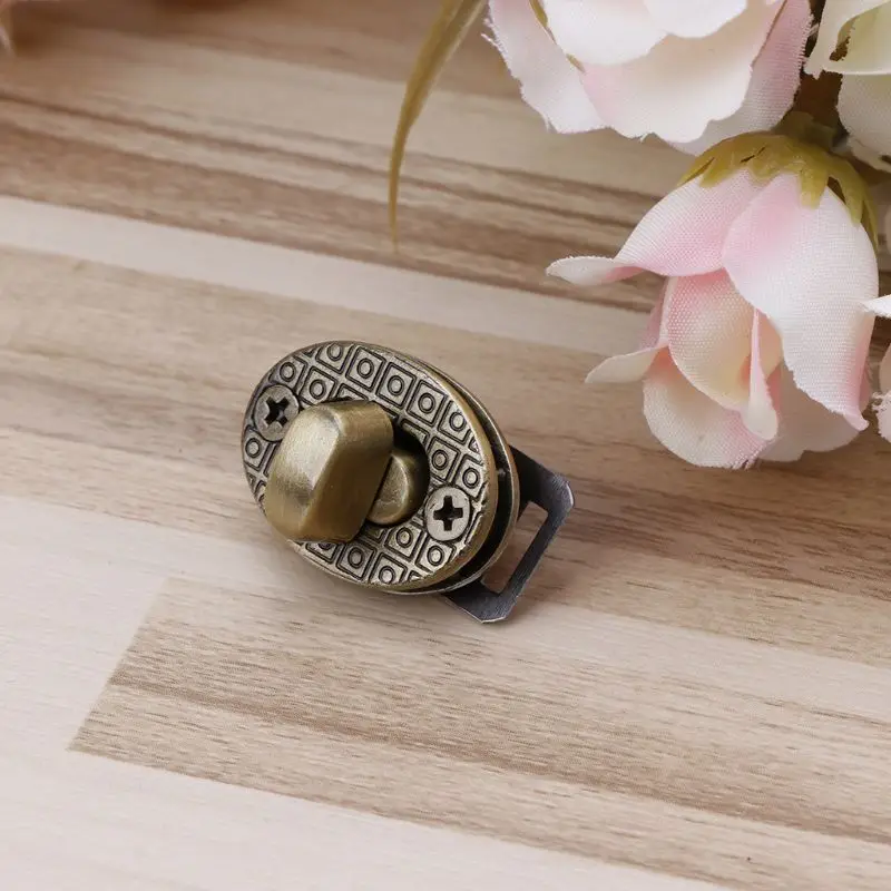 

Egg Shape Bag Twist Lock 4 Color Small Oval Handbags Case Alloy Catch Buckle DIY 23GE