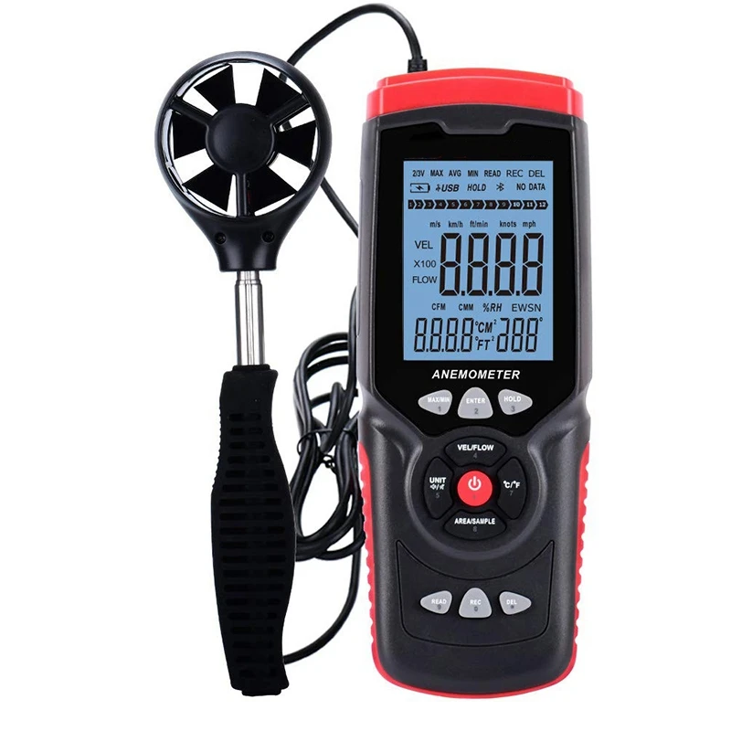 Метеостанция анемометр регистратор данных с направлением ветра объемом воздуха