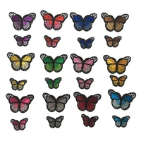 wuyucong 120pcslot small butterfly embroideried patch for clothes jacket shoes colorful butteries iron on embroidery patches