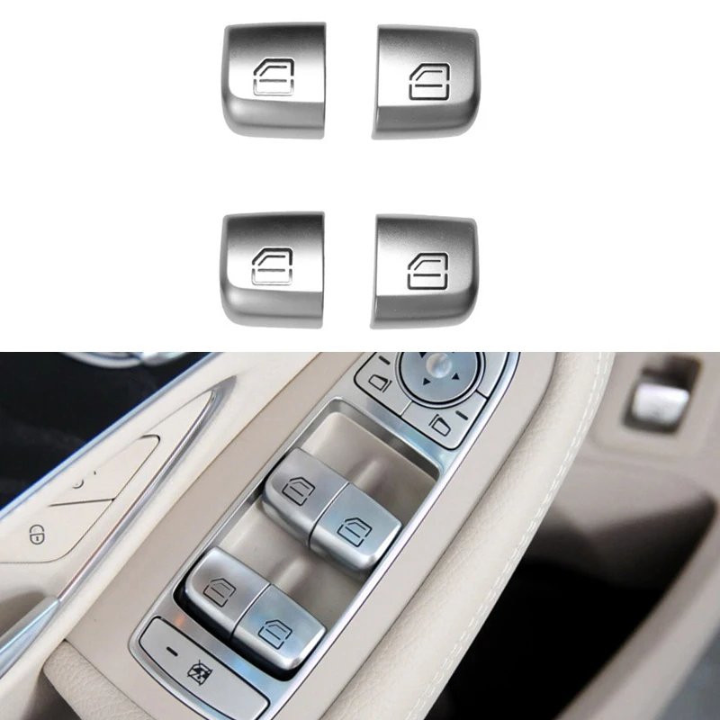 

ABS Car Window Lift Switch Button Cover for Mercedes Benz C Class W205 GLC Class W253 C200 2015-2021 Car Interior Accessories