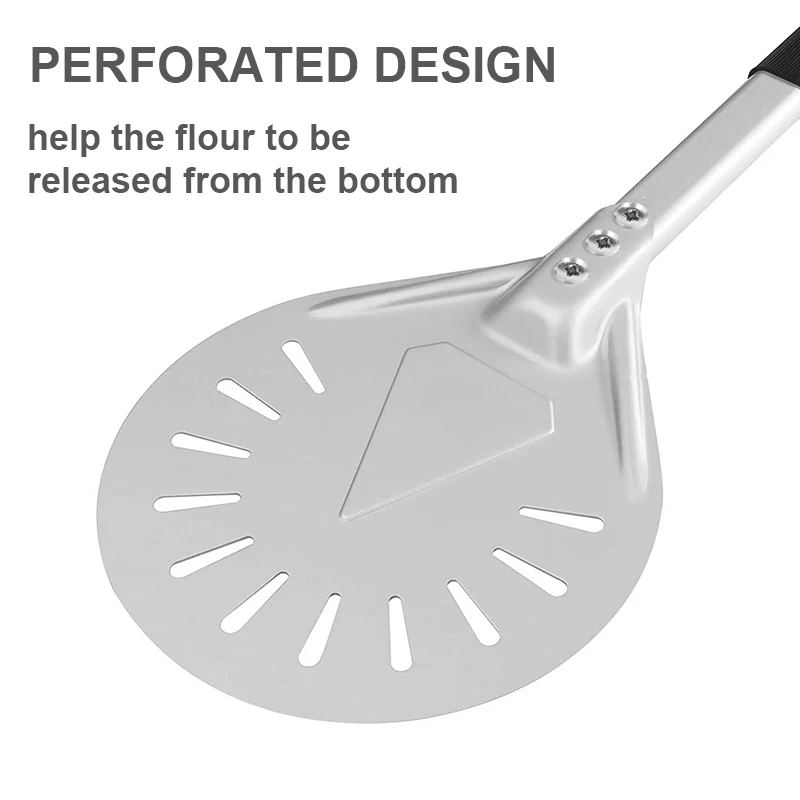 Анодированный пиццы перфорированная круглой Лопата 7/8/9 дюймов лопатка для тесто