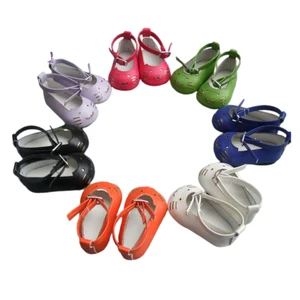 18-дюймовая кукольная обувь для девочек, модная кожаная обувь для новорожденных, кукольные игрушки, аксессуары