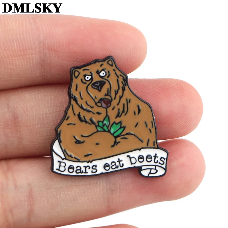 DMLSKY офис ТВ шоу Дуайт Шрут Металлические Булавки эмалевые Броши для женщин