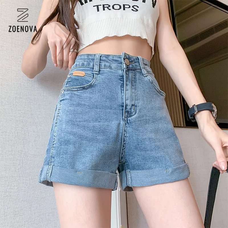 Mini Jeans Femmes Grande Taille Taille Haute jambe Large Plage Sexy Short de Cyclisme D'été Essentiel de la Garde-Robe Dames Chlothes 25-32