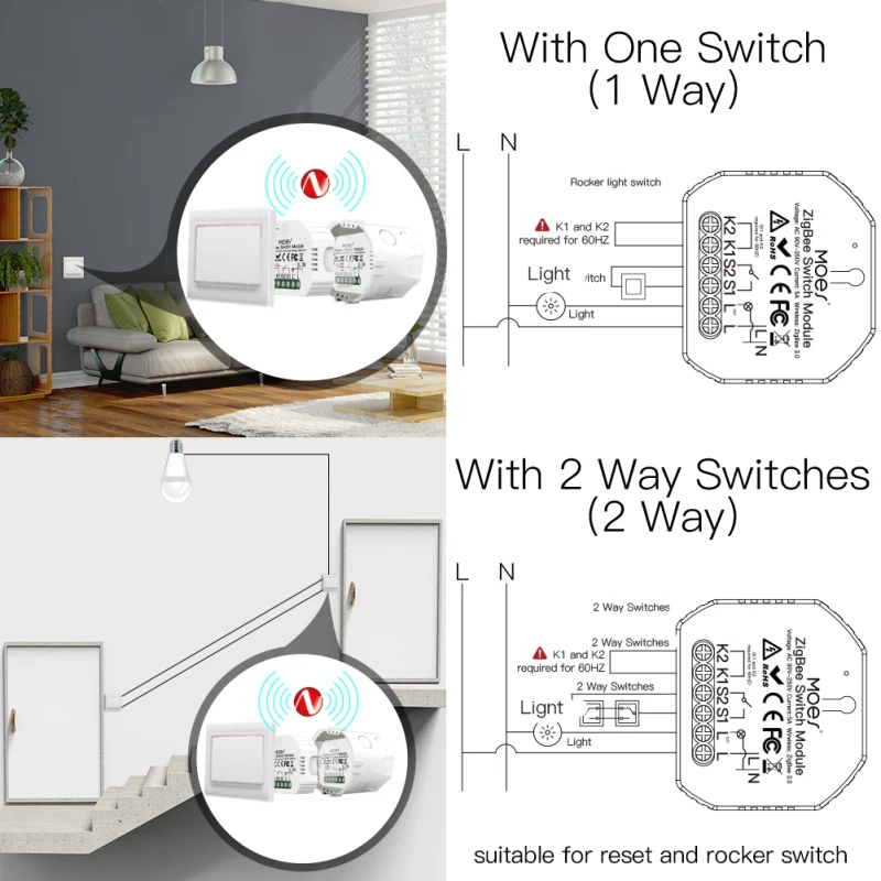 Умный светильник ель света Tuya ZigBee 3 0 1-6 шт. для смарт-приложений SmartThings